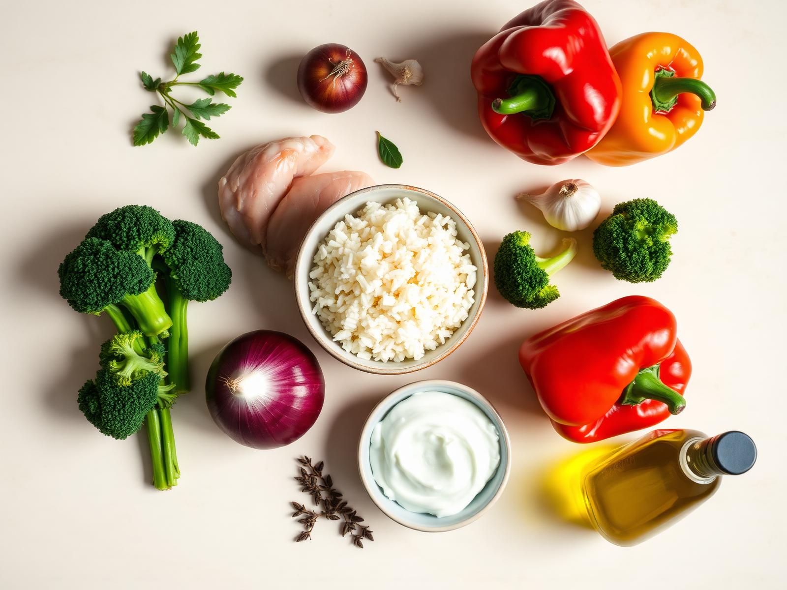 Färska ingredienser för hemlagad mat